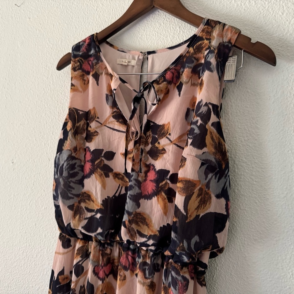 Maurices Vibrant Floral Tie Front Sundress Small Ruffled Boho Playful Breezy - Picture 4 of 16